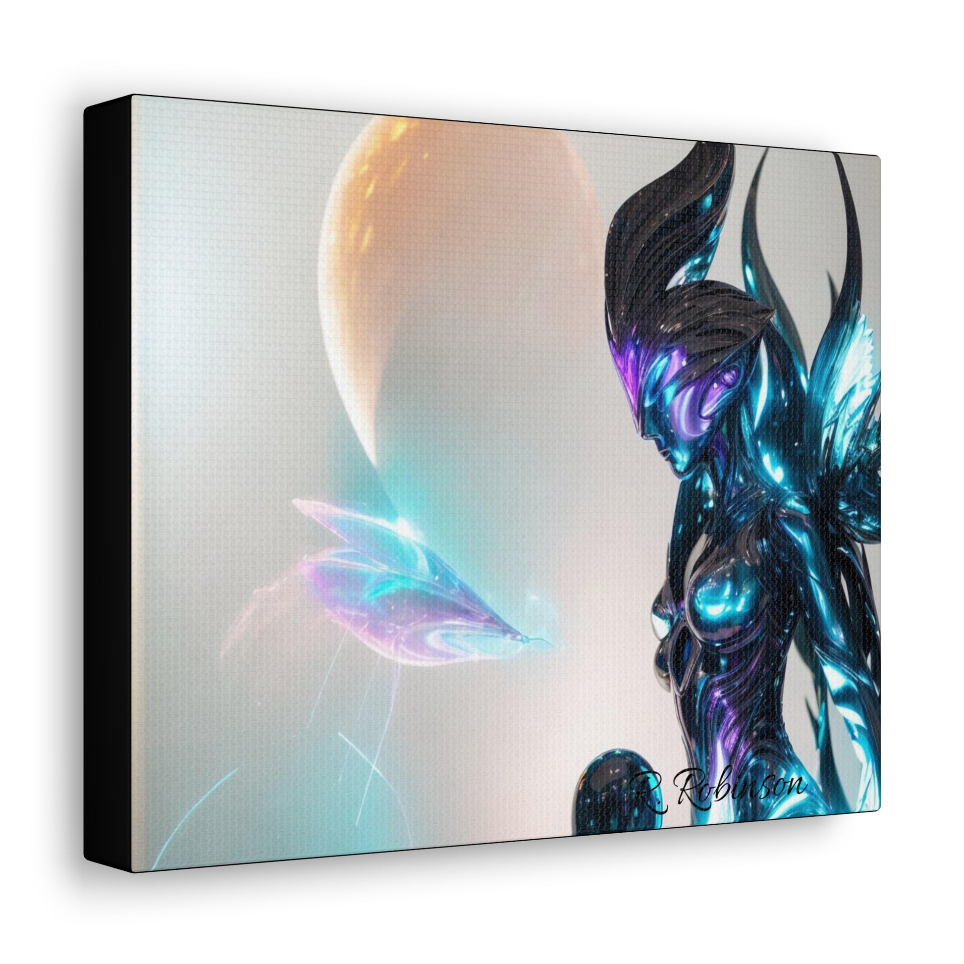 Uplift any room's decor with Plasma Woman#1 Canvas Gallery Wraps. Printed on high-quality artist-grade cotton substrate, these wraps feature finely textured fabric that reproduces images with outstanding clarity and detail. Made with 100% cotton and weighing 400gsm, these durable wraps are perfect for showcasing vibrant artwork for years to come. Available in multiple sizes.  Work number 1 in a collectable series.