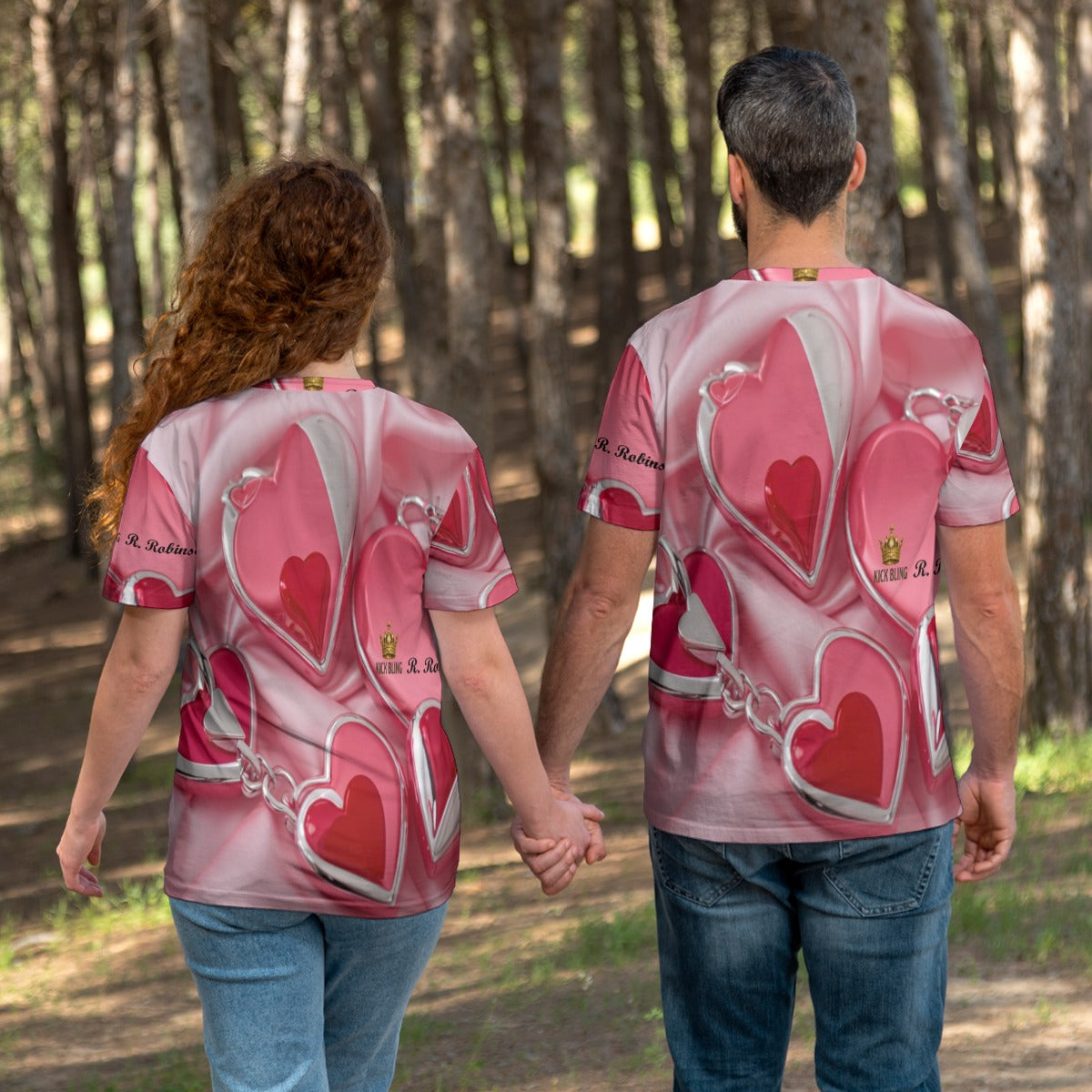 Meet your new wardrobe MVP. The Love2 tee pairs a timeless round neckline with a relaxed fit that's perfect for lounging, running errands, or just existing in comfort. Built from a premium jersey blend (95% polyester, 5% spandex), it's breathable, soft, and stretchy enough to move with you. At 180 g/m², the fabric has real substance—no flimsy business here. Toss it in the wash with cold water and similar colors, skip the bleach, and you're golden for years of easy wearing.