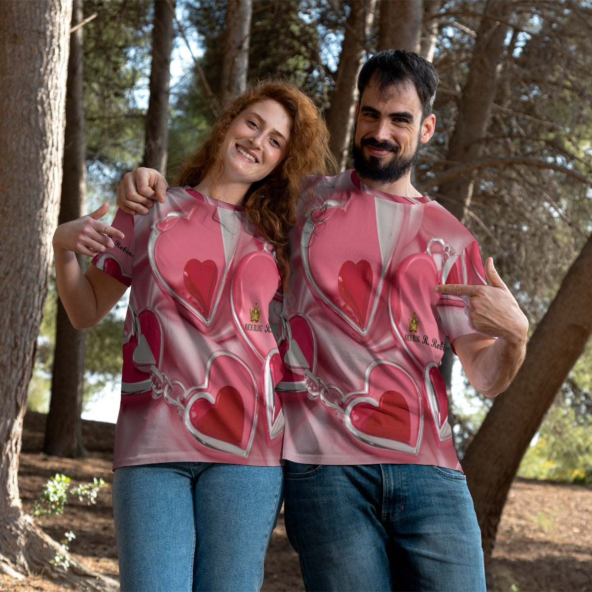 Meet your new wardrobe MVP. The Love2 tee pairs a timeless round neckline with a relaxed fit that's perfect for lounging, running errands, or just existing in comfort. Built from a premium jersey blend (95% polyester, 5% spandex), it's breathable, soft, and stretchy enough to move with you. At 180 g/m², the fabric has real substance—no flimsy business here. Toss it in the wash with cold water and similar colors, skip the bleach, and you're golden for years of easy wearing.