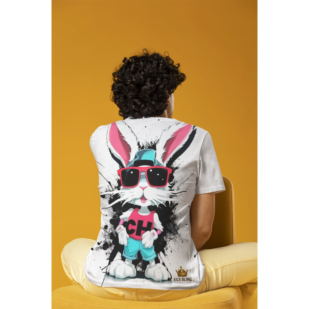 Meet your new go-to tee! This Badder Bunny graphic tee combines comfort with personality. Crafted from a breathable jersey blend (95% polyester, 5% spandex), it's soft against your skin and built to last. The relaxed regular fit and classic round neck make it perfect for everyday wear—whether you're lounging or heading out. At 180 g/m², the fabric has just the right weight for year-round comfort. Machine wash cold, tumble dry low, and you're set for countless wears.