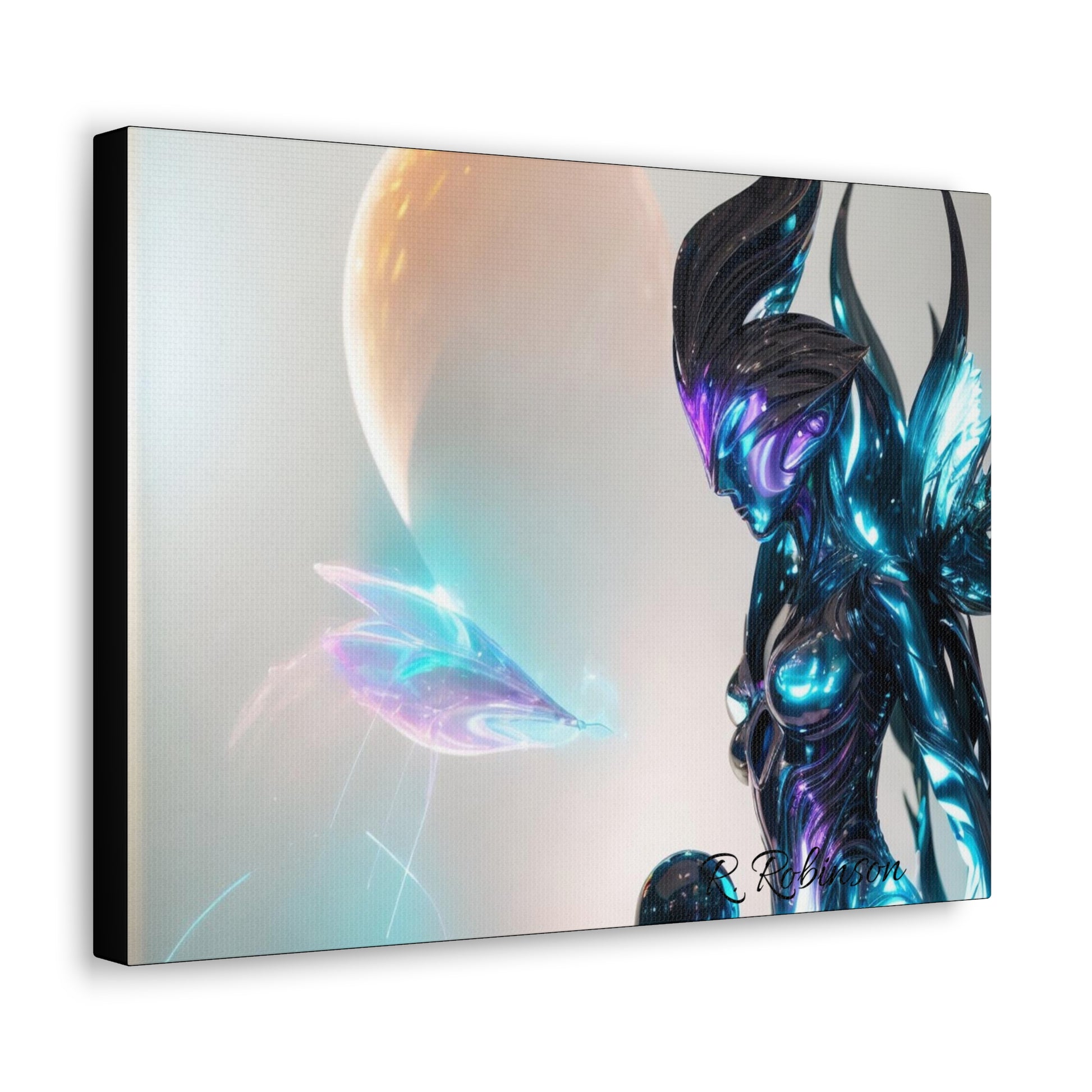 Uplift any room's decor with Plasma Woman#1 Canvas Gallery Wraps. Printed on high-quality artist-grade cotton substrate, these wraps feature finely textured fabric that reproduces images with outstanding clarity and detail. Made with 100% cotton and weighing 400gsm, these durable wraps are perfect for showcasing vibrant artwork for years to come. Available in multiple sizes.  Work number 1 in a collectable series.