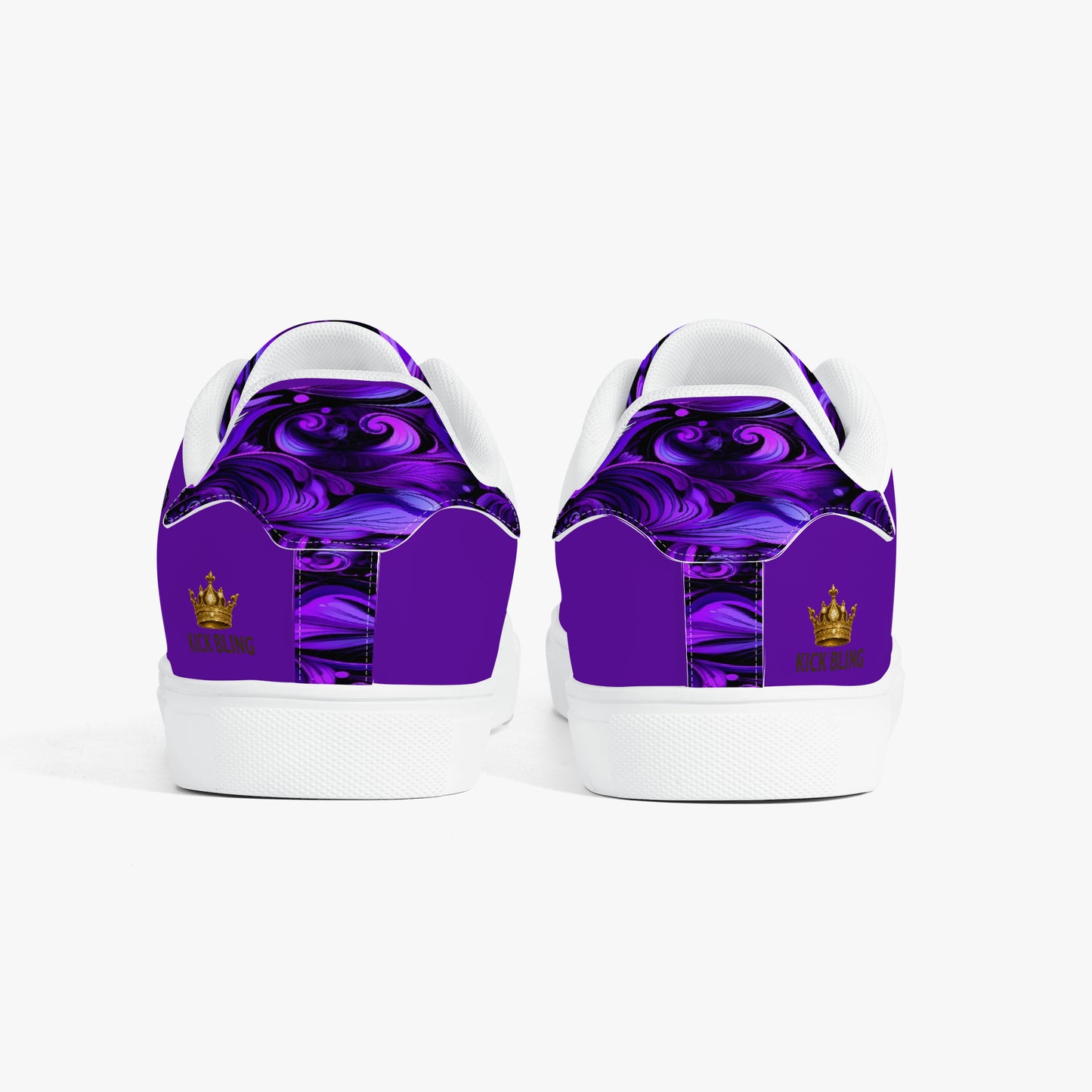 Step into comfort and style with these Elegant Purp print Classic Low-Top Leather Sneakers, designed for everyone. Featuring a striking all-over-print leather upper paired with breathable mesh lining, these unisex sneakers deliver both visual impact and wearability. The soft EVA padded insoles provide cushioning for all-day comfort, while the timeless lace-up closure and classic eyelets ensure a secure, adjustable fit. Perfect for casual wear or making a statement, these sneakers blend contemporary design w