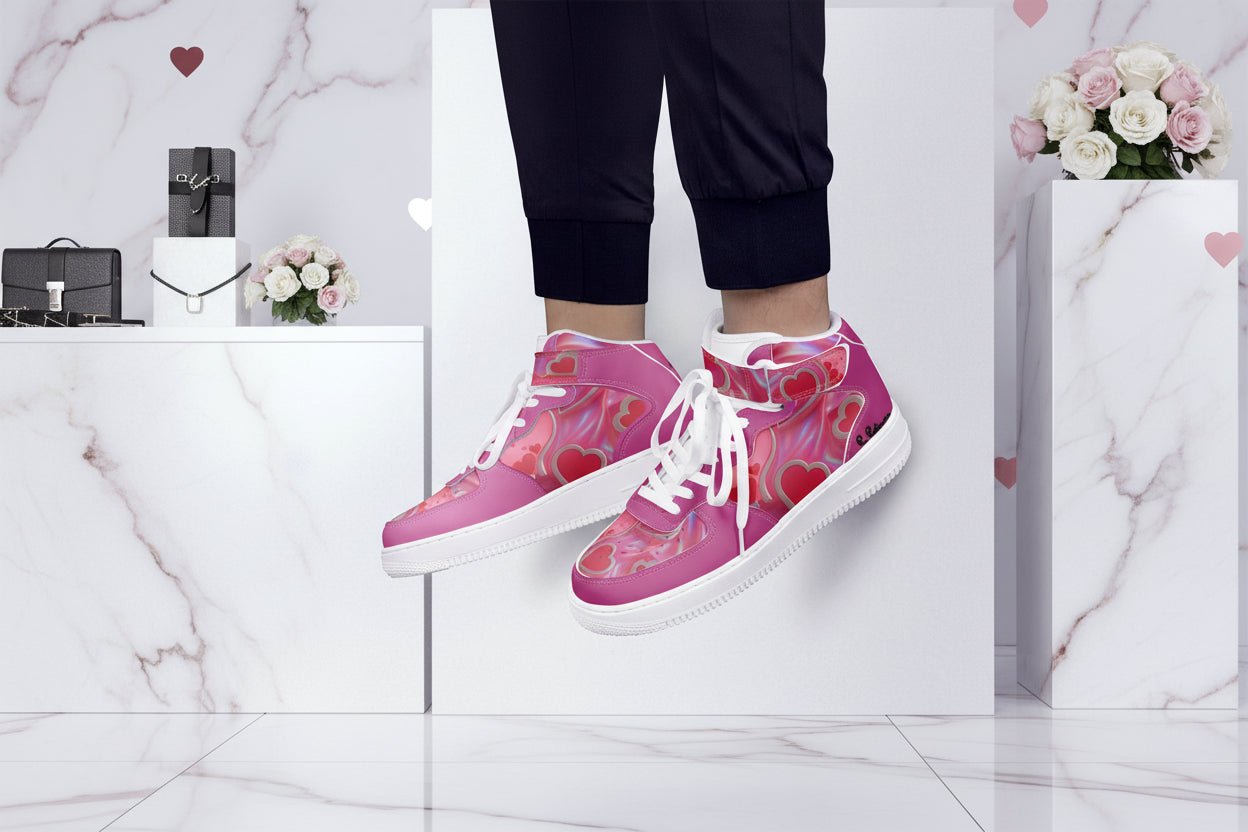 Elevate your everyday stride with these unisex high-top leather sports sneakers, crafted for those who refuse to compromise on style or substance. The premium leather upper pairs seamlessly with breathable mesh lining, while soft EVA padded insoles cradle your feet in comfort throughout the day. A durable EVA outsole delivers reliable traction on any surface, and the high-profile ankle support provides stability without sacrificing mobility. The secure hook-and-loop closure ensures a customized fit that mov