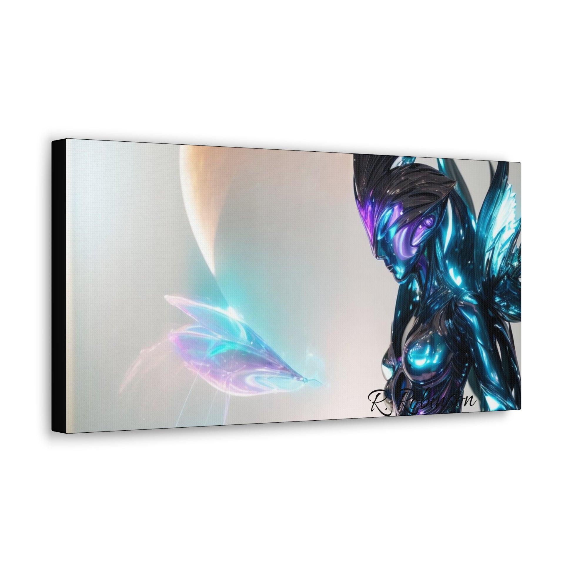 Uplift any room's decor with Plasma Woman#1 Canvas Gallery Wraps. Printed on high-quality artist-grade cotton substrate, these wraps feature finely textured fabric that reproduces images with outstanding clarity and detail. Made with 100% cotton and weighing 400gsm, these durable wraps are perfect for showcasing vibrant artwork for years to come. Available in multiple sizes.  Work number 1 in a collectable series.