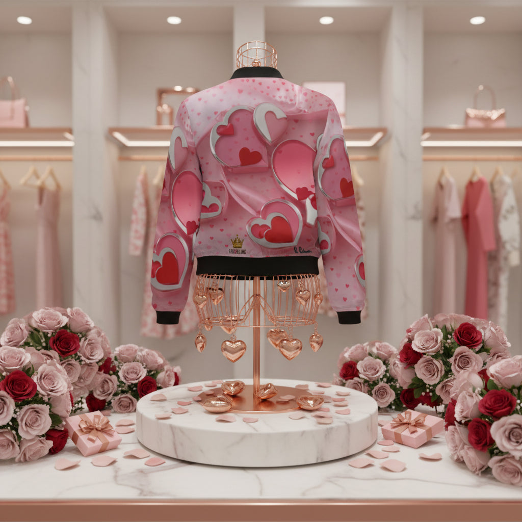 Elevate your casual wardrobe with this Love1 print Women's Bomber Jacket, expertly crafted for style and comfort. Constructed from a premium polyester blend with a soft lining, this jacket delivers all-day wearability without compromise. Reinforced cuffs and waist ensure durability through countless wears, while two generous front pockets keep your essentials within reach. The classic zipper closure pairs seamlessly with any outfit, and meticulous stitching throughout showcases the quality craftsmanship beh