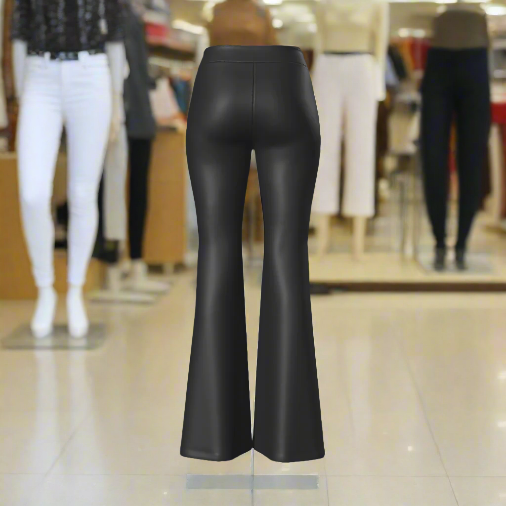 Elevate your wardrobe with our Women's High Waisted Stretch Pants. Crafted from a high-quality blend of 92% polyester and 8% spandex, these bodycon pants offer a comfortable fit and high stretch for all-day wear. Perfect for any occasion, from casual to daily wear. Carefully designed with a flattering mid-waist and elegant flare, these pants are a must-have for every season. Machine washable for easy care.