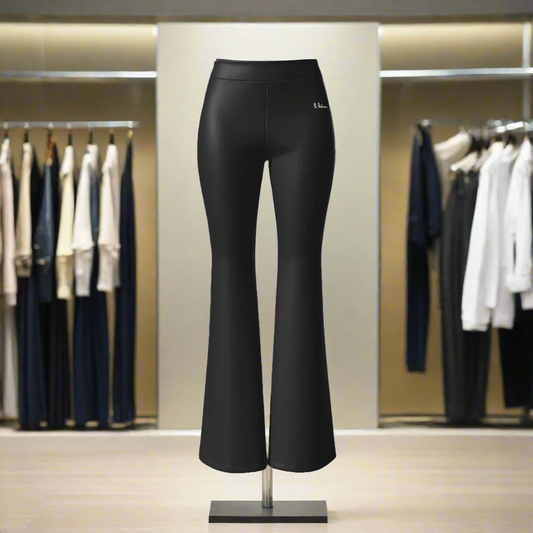 Elevate your wardrobe with our Women's High Waisted Stretch Pants. Crafted from a high-quality blend of 92% polyester and 8% spandex, these bodycon pants offer a comfortable fit and high stretch for all-day wear. Perfect for any occasion, from casual to daily wear. Carefully designed with a flattering mid-waist and elegant flare, these pants are a must-have for every season. Machine washable for easy care.