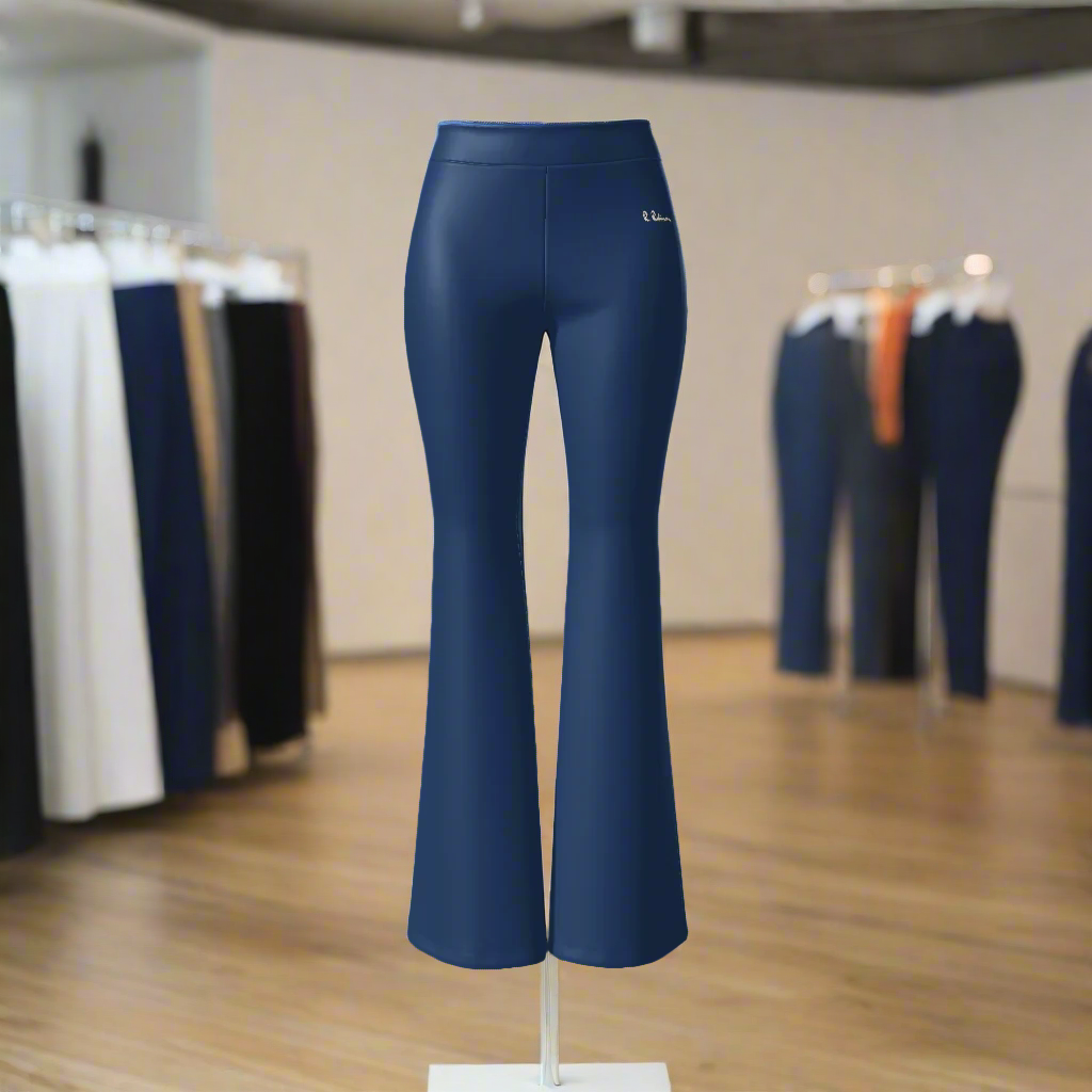 Elevate your wardrobe with our Women's High Waisted Stretch Pants. Crafted from a high-quality blend of 92% polyester and 8% spandex, these bodycon pants offer a comfortable fit and high stretch for all-day wear. Perfect for any occasion, from casual to daily wear. Carefully designed with a flattering mid-waist and elegant flare, these pants are a must-have for every season. Machine washable for easy care.