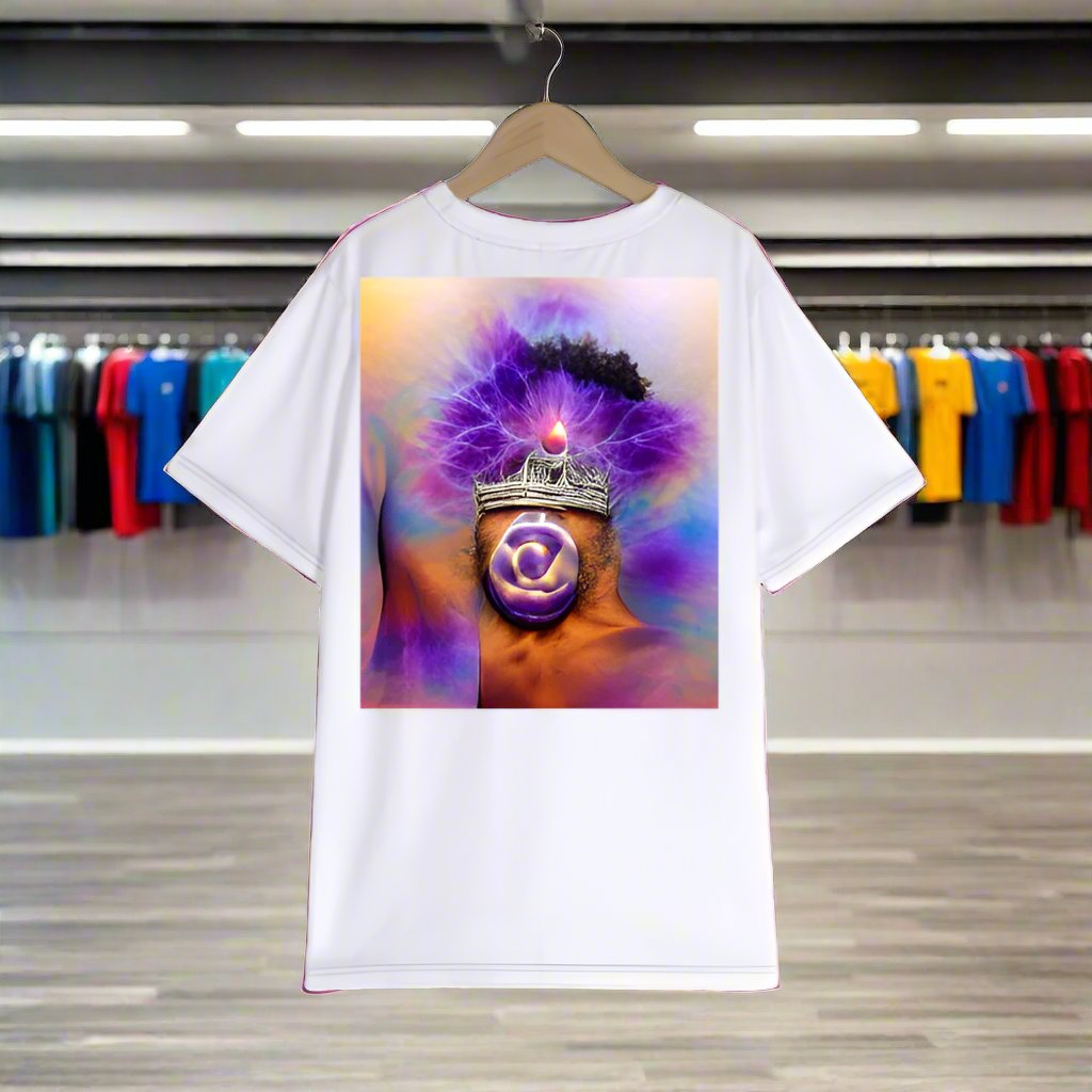 Elevate your style with our Crown Chakra T Shirt. Made from luxurious butterfly cloth, this shirt boasts unparalleled comfort and fit, thanks to its 92% polyester and 8% spandex blend. With a yarn count of 144F, this premium fabric is incredibly elastic and wrinkle-resistant, ensuring a sophisticated and effortless look every time.