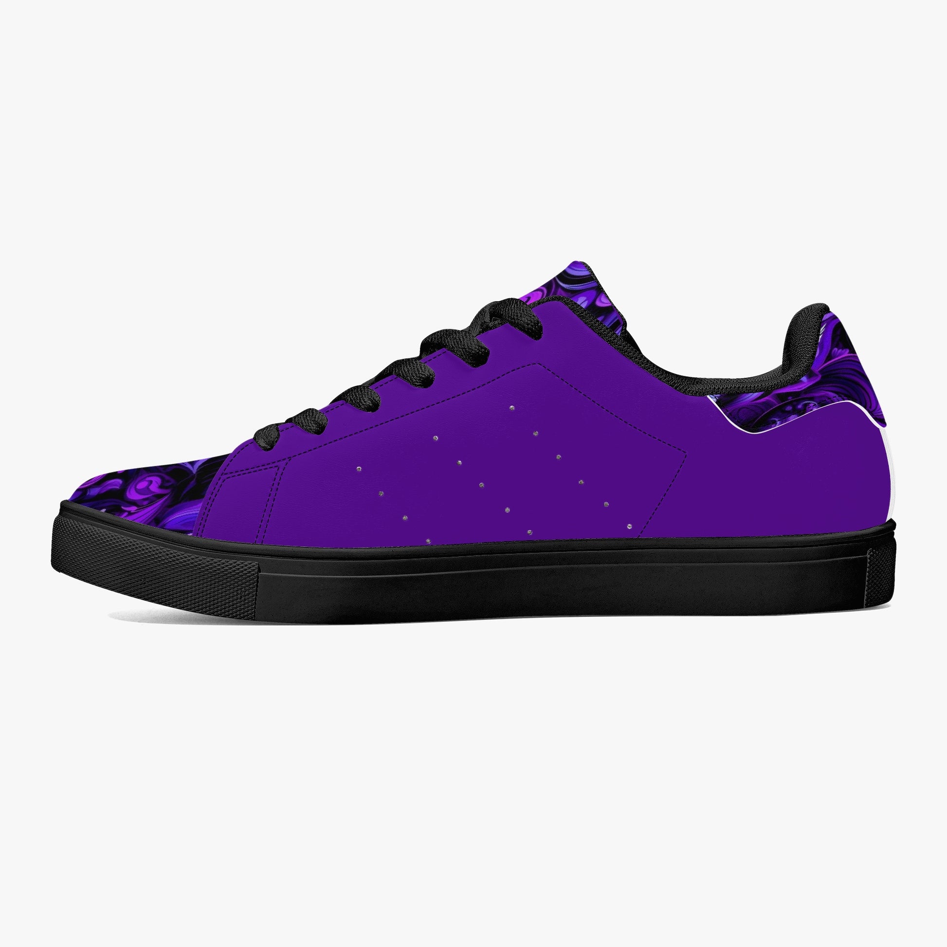 Experience timeless style and comfort with these Elegant Purp print Classic Low-Top Leather Sneakers. Crafted with a soft EVA padded insole, they provide lasting cushioning for all-day wear.