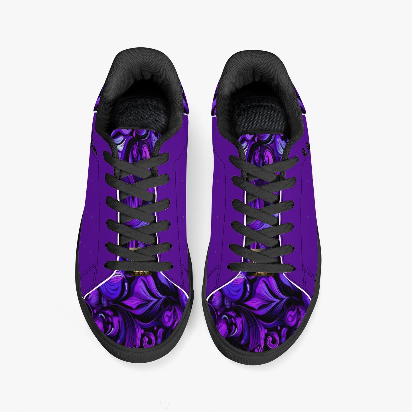 Experience timeless style and comfort with these Elegant Purp print Classic Low-Top Leather Sneakers. Crafted with a soft EVA padded insole, they provide lasting cushioning for all-day wear.