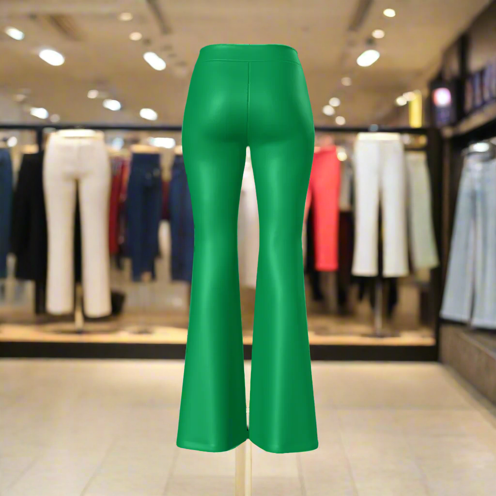 Elevate your wardrobe with our Women's High Waisted Stretch Pants. Crafted from a high-quality blend of 92% polyester and 8% spandex, these bodycon pants offer a comfortable fit and high stretch for all-day wear. Perfect for any occasion, from casual to daily wear. Carefully designed with a flattering mid-waist and elegant flare, these pants are a must-have for every season. Machine washable for easy care.