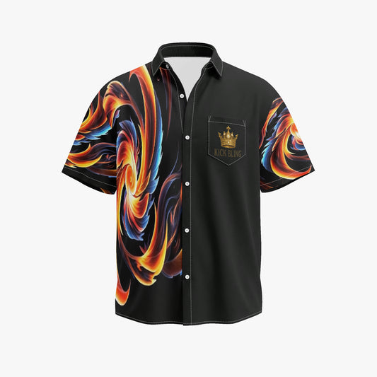 Premium Polyester Plus Size Great Balls of Fire 3 Shirt Designed for comfort and style, this relaxed button-down shirt features a classic camp collar tailored specifically for big and tall frames