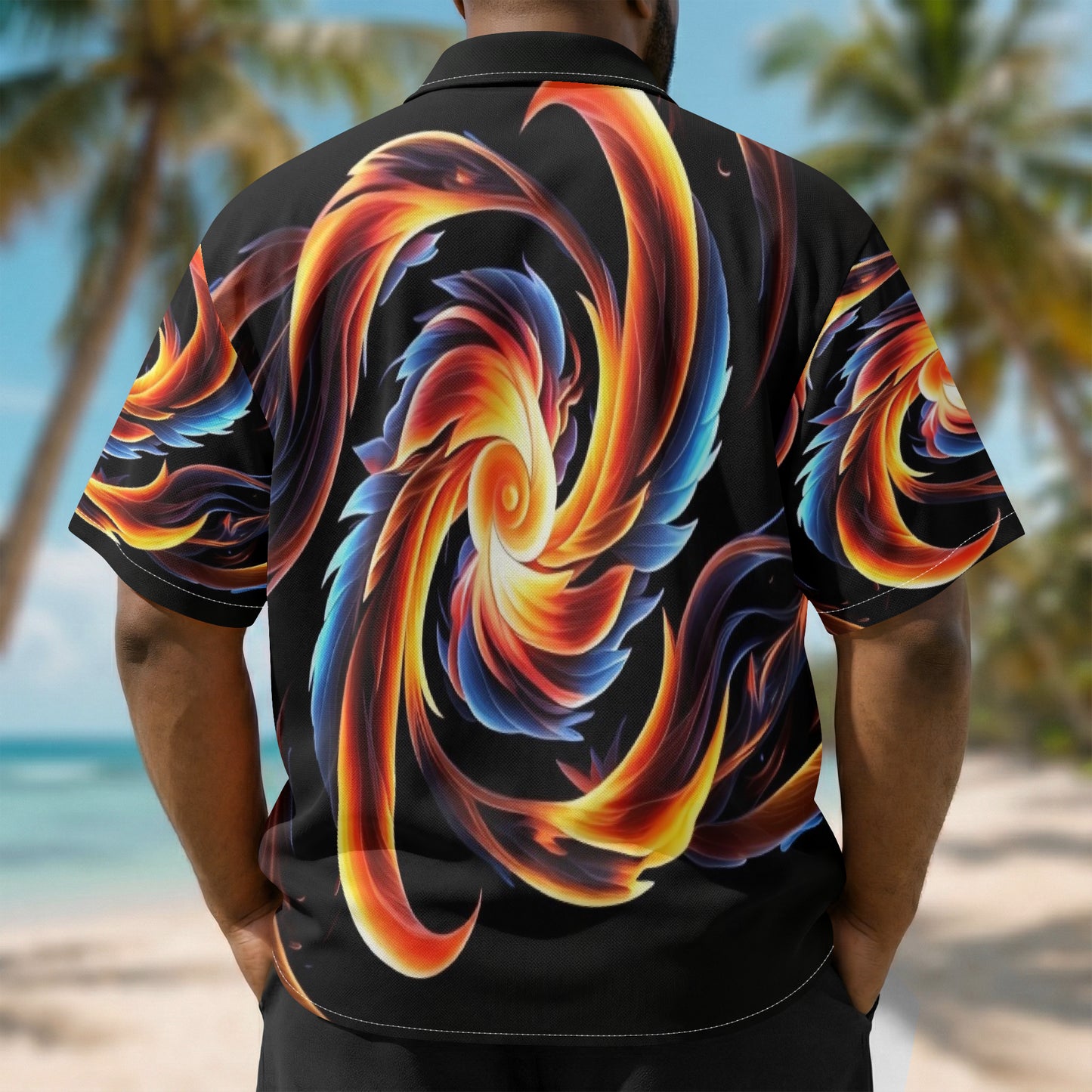 Premium Polyester Plus Size Great Balls of Fire 3 Shirt Designed for comfort and style, this relaxed button-down shirt features a classic camp collar tailored specifically for big and tall frames