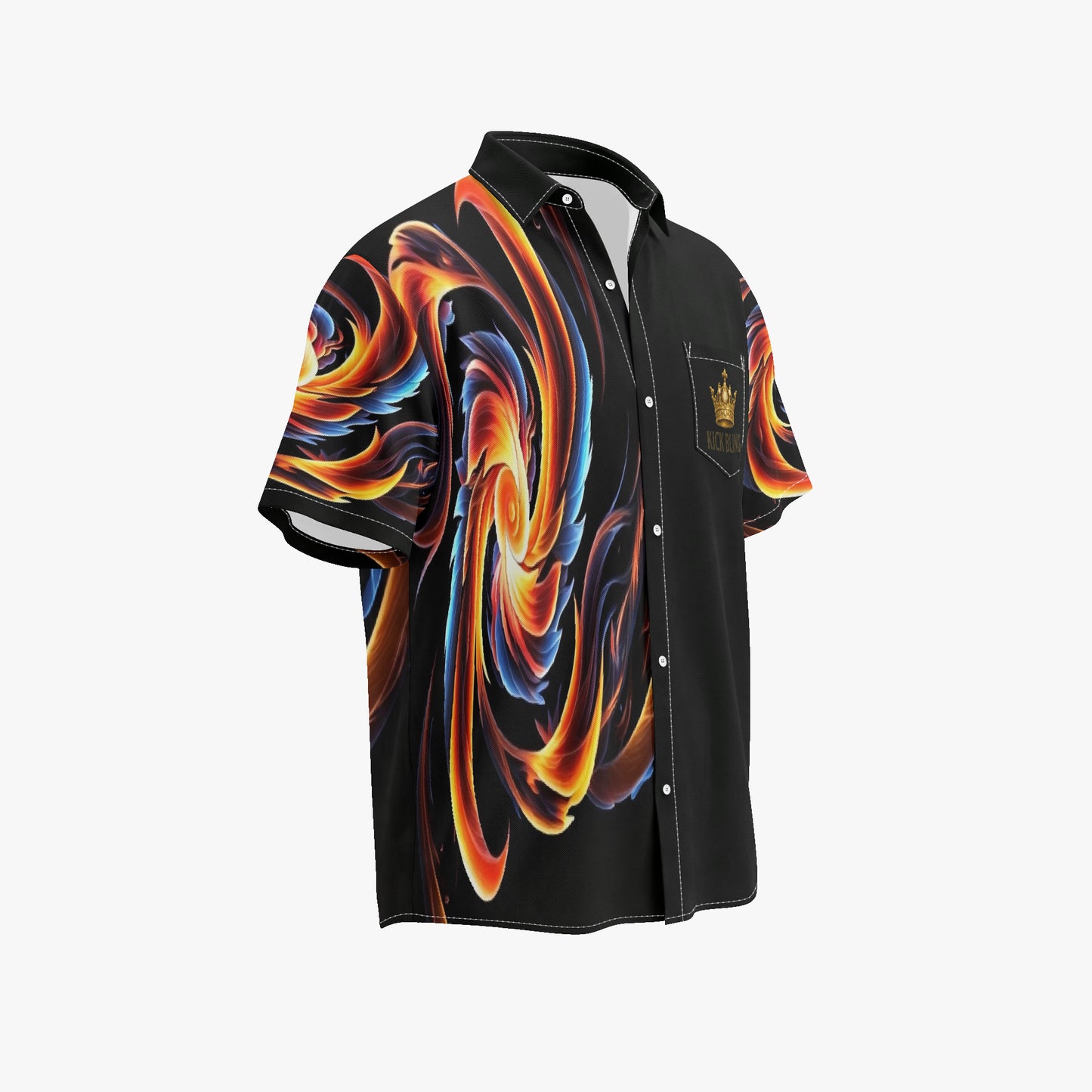 Premium Polyester Plus Size Great Balls of Fire 3 Shirt Designed for comfort and style, this relaxed button-down shirt features a classic camp collar tailored specifically for big and tall frames