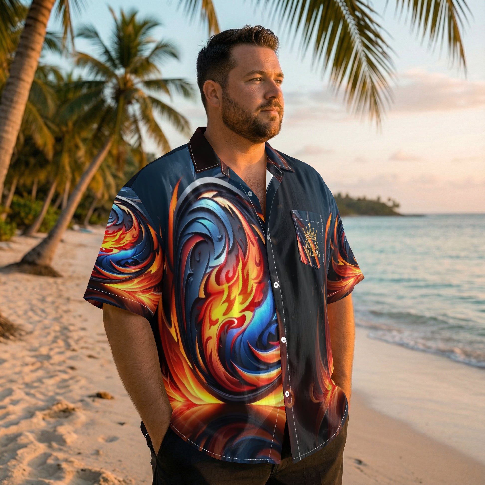 Premium Polyester Plus Size Shirt Designed for comfort and style, this relaxed button-down features a classic camp collar and is tailored specifically for big and tall frames in sizes L to 10XL. The lightweight, breathable polyester fabric moves with you, keeping you cool and comfortable in warm weather. Perfect for tropical getaways or casual everyday wear, this shirt delivers unrestricted movement and a flattering fit for larger sizes.