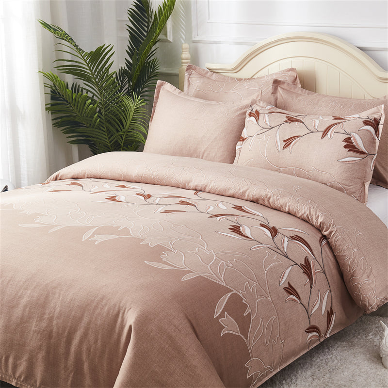 Red Duvet Cover Set with Pillowcases – 100% Polyester