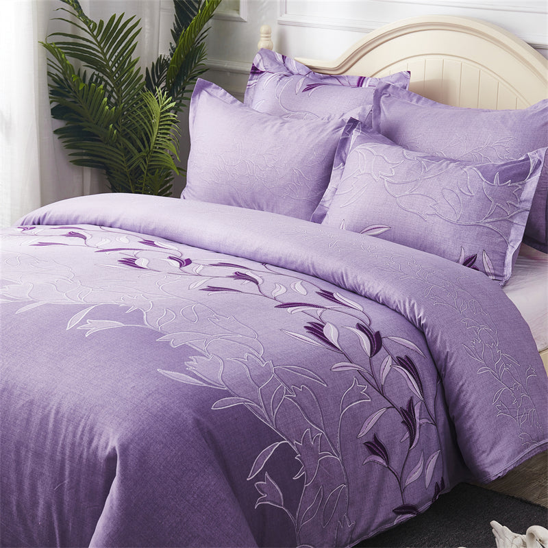 Red Duvet Cover Set with Pillowcases – 100% Polyester