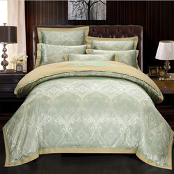 Luxury Jacquard Polycotton Duvet Cover and Bed Sheet Bedding Set