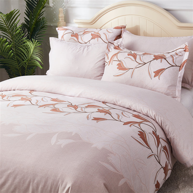Red Duvet Cover Set with Pillowcases – 100% Polyester