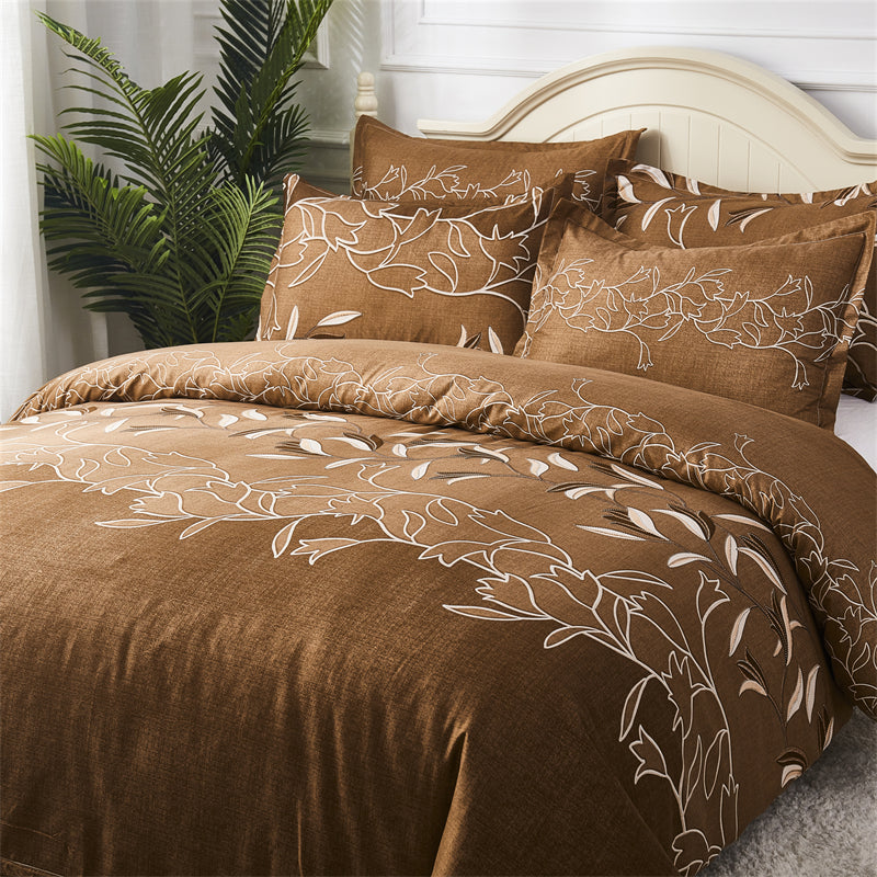 Red Duvet Cover Set with Pillowcases – 100% Polyester