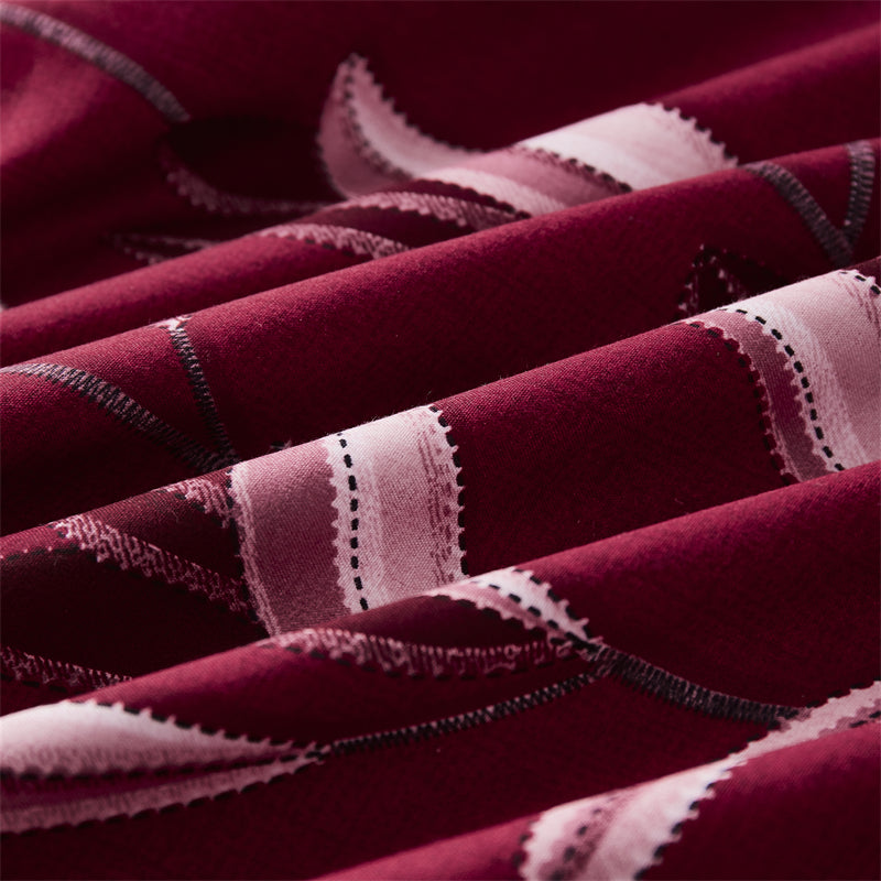 Red Duvet Cover Set with Pillowcases – 100% Polyester