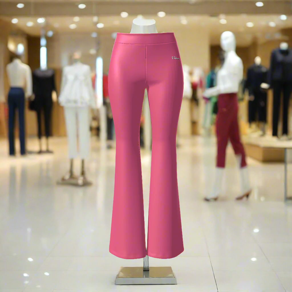 Elevate your wardrobe with our Women's High Waisted Stretch Pants. Crafted from a high-quality blend of 92% polyester and 8% spandex, these bodycon pants offer a comfortable fit and high stretch for all-day wear. Perfect for any occasion, from casual to daily wear. Carefully designed with a flattering mid-waist and elegant flare, these pants are a must-have for every season. Machine washable for easy care.