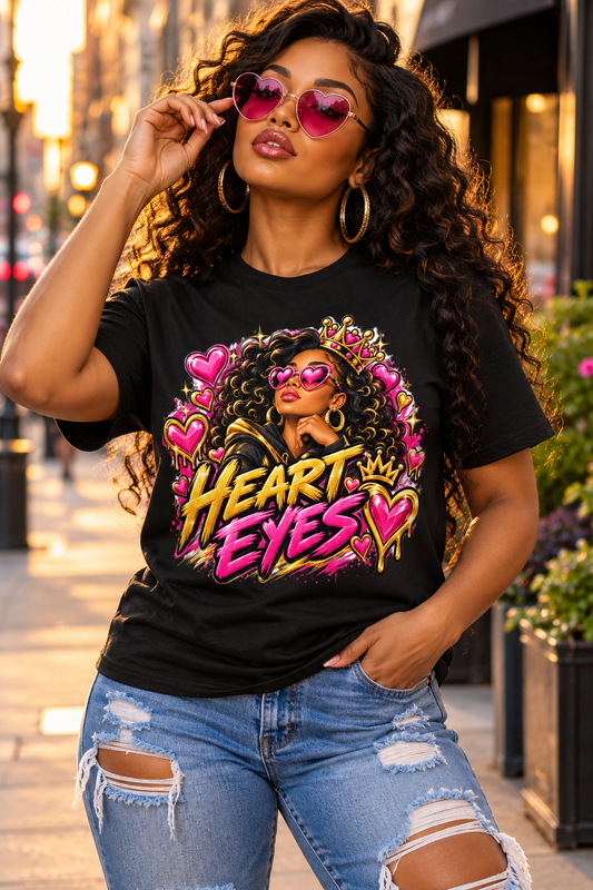 Kick Bling™ CE-002 Heart Eyes Graphic T-Shirt