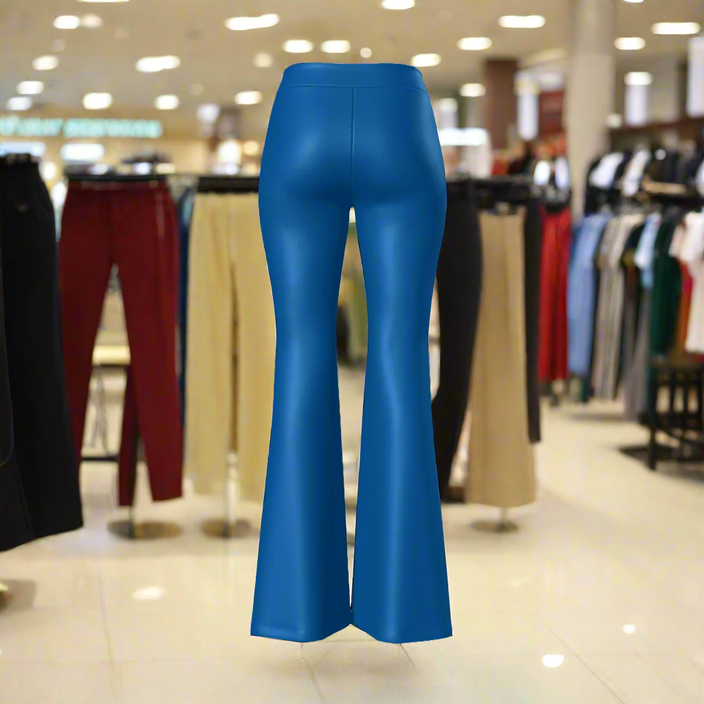 Elevate your wardrobe with our Women's High Waisted Stretch Pants. Crafted from a high-quality blend of 92% polyester and 8% spandex, these bodycon pants offer a comfortable fit and high stretch for all-day wear. Perfect for any occasion, from casual to daily wear. Carefully designed with a flattering mid-waist and elegant flare, these pants are a must-have for every season. Machine washable for easy care.