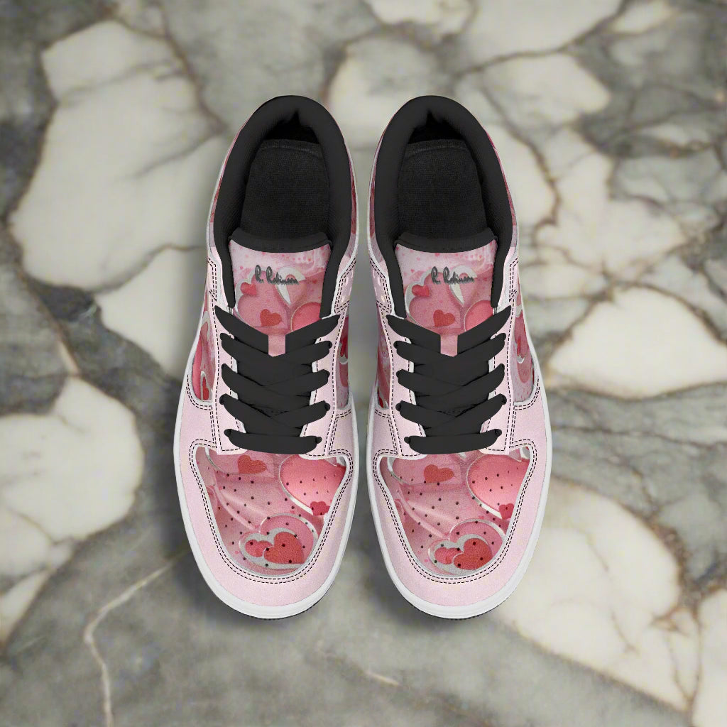 Step up your game with the Love1 Dunk Low-Top Leather Sports Sneakers! Crafted with a sleek leather upper and breathable mesh lining, these kicks keep your feet comfy and cool. The soft EVA padded insoles cushion every step, while the durable rubber outsole delivers grip and long-lasting wear. Perfect for anyone ready to add a playful twist to their sporty style!