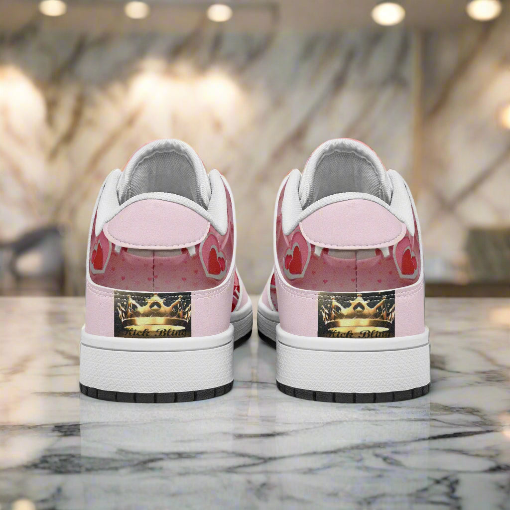 Step up your game with the Love1 Dunk Low-Top Leather Sports Sneakers! Crafted with a sleek leather upper and breathable mesh lining, these kicks keep your feet comfy and cool. The soft EVA padded insoles cushion every step, while the durable rubber outsole delivers grip and long-lasting wear. Perfect for anyone ready to add a playful twist to their sporty style!