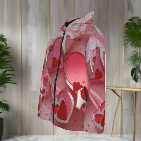 Elevate your style with the Love1 Print Hooded Zipper Windproof Jacket. Made with premium 100% polyester fabric, this jacket is not only windproof, but also suitable for various occasions such as daily wear, work, and outdoor activities. Its regular fit and care instructions make it a must-have for every fashion-forward individual.