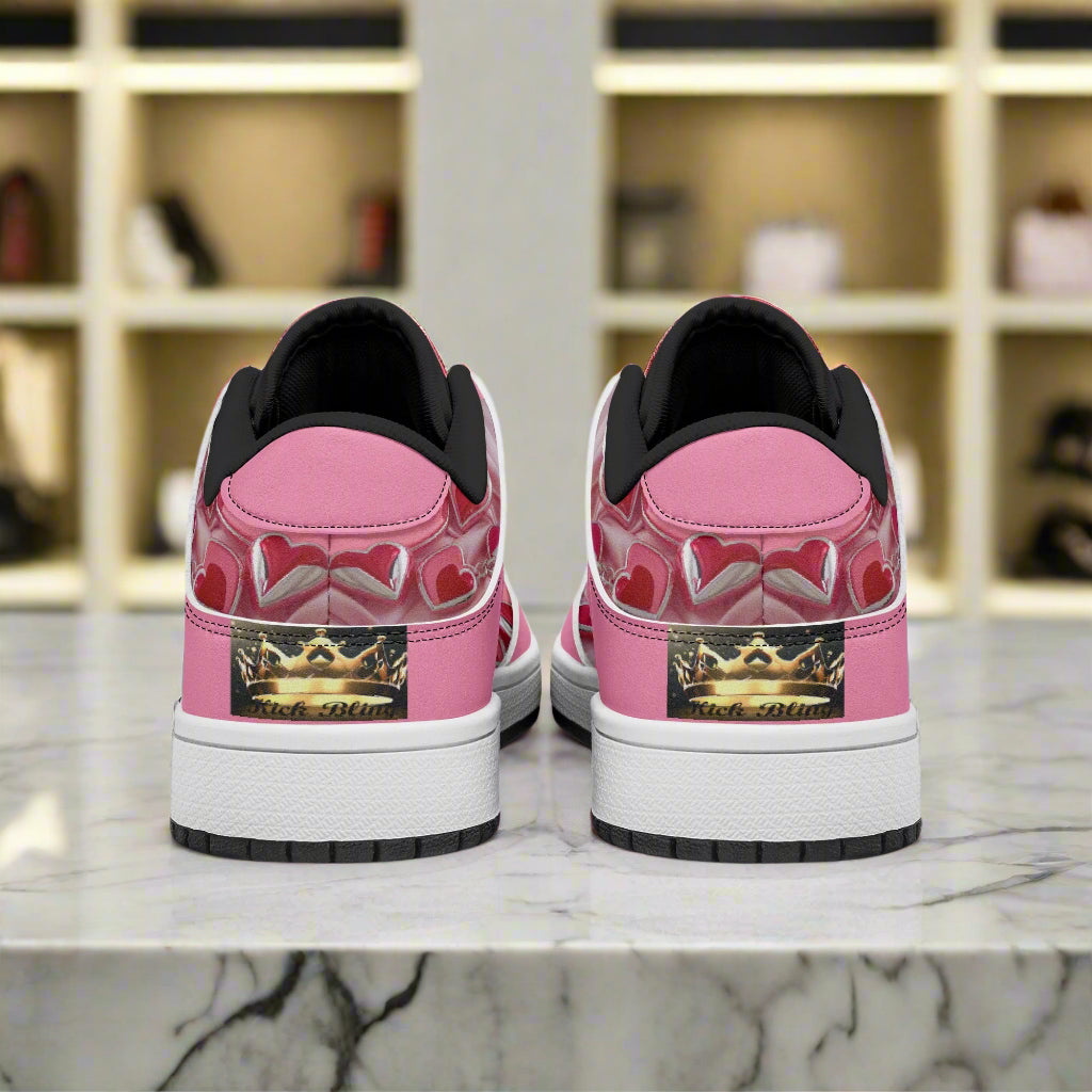 Step up your style game with the Love2 Dunk Low-Top Leather Sneakers! Crafted for everyone, these kicks feature soft EVA padded insoles that keep your feet comfy all day. The leather upper paired with breathable mesh lining offers a perfect blend of durability and ventilation. Plus, the rugged rubber outsole delivers reliable traction, so you can dance, dash, or stroll with confidence and flair. Perfect for adding a playful twist to any outfit!