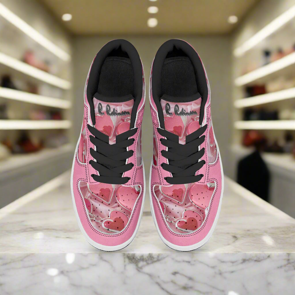 Step up your style game with the Love2 Dunk Low-Top Leather Sneakers! Crafted for everyone, these kicks feature soft EVA padded insoles that keep your feet comfy all day. The leather upper paired with breathable mesh lining offers a perfect blend of durability and ventilation. Plus, the rugged rubber outsole delivers reliable traction, so you can dance, dash, or stroll with confidence and flair. Perfect for adding a playful twist to any outfit!