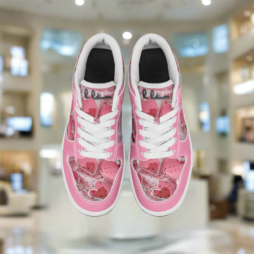 Step up your style game with the Love2 Dunk Low-Top Leather Sneakers! Crafted for everyone, these kicks feature soft EVA padded insoles that keep your feet comfy all day. The leather upper paired with breathable mesh lining offers a perfect blend of durability and ventilation. Plus, the rugged rubber outsole delivers reliable traction, so you can dance, dash, or stroll with confidence and flair. Perfect for adding a playful twist to any outfit!