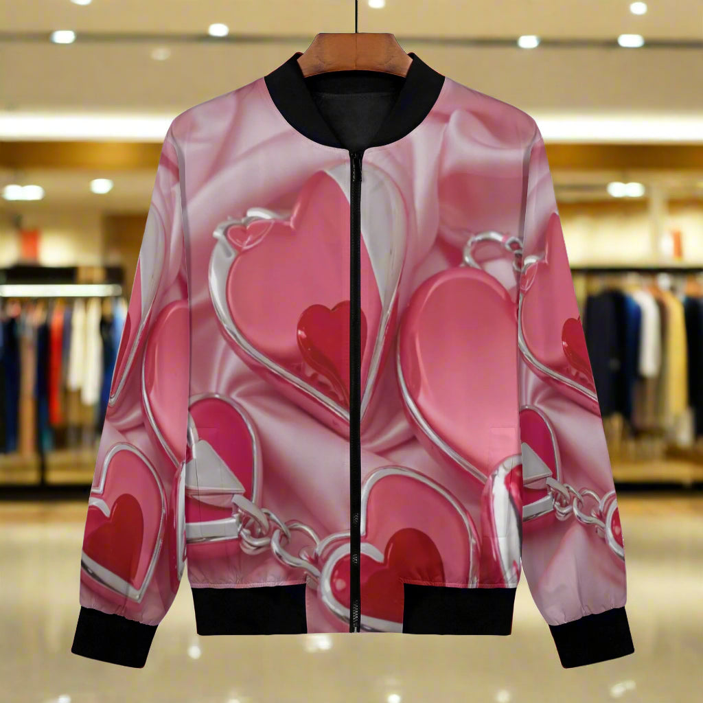 Experience comfort and style with the Love2 Women's Bomber Jacket, crafted from a premium polyester blend with a soft lining for all-day coziness. Its reinforced cuffs and waist ensure durability for everyday wear, while two spacious front pockets provide practical storage. Featuring a classic zipper closure and meticulous stitching, this jacket combines fashion with function.