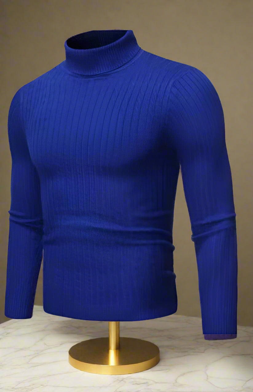 Achieve a smart and stylish look with our Men's Casual Turtleneck Pullover. Made with textured woolen material and a slim fit, this sweater pairs perfectly with shirts and jeans. Its slight stretch adds comfort while its turtleneck design keeps you warm. Perfect for daily wear in cooler months.