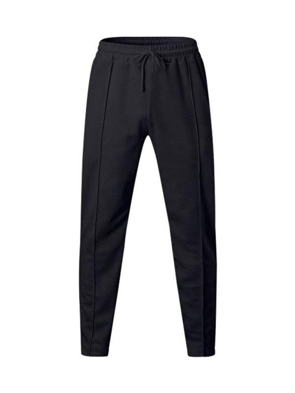 Experience luxurious comfort and sophisticated style with our Men's Creased Loose Fitting Casual Pants. Crafted with high-quality 90% polyester and 10% cotton materials, these pants offer slight elasticity for the perfect fit. The solid pattern and knit weaving make for a versatile, four-season wardrobe staple. Complete with a welt pocket for added convenience.