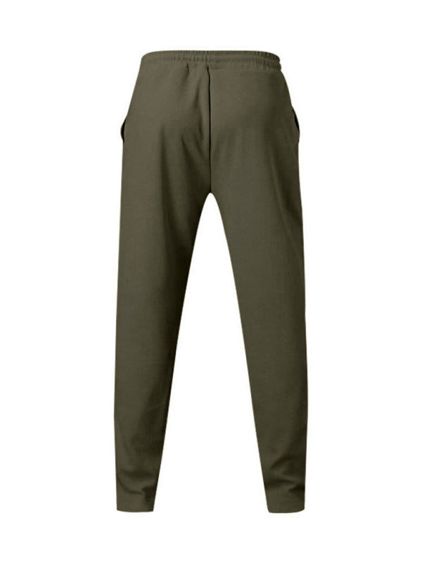 Experience luxurious comfort and sophisticated style with our Men's Creased Loose Fitting Casual Pants. Crafted with high-quality 90% polyester and 10% cotton materials, these pants offer slight elasticity for the perfect fit. The solid pattern and knit weaving make for a versatile, four-season wardrobe staple. Complete with a welt pocket for added convenience.