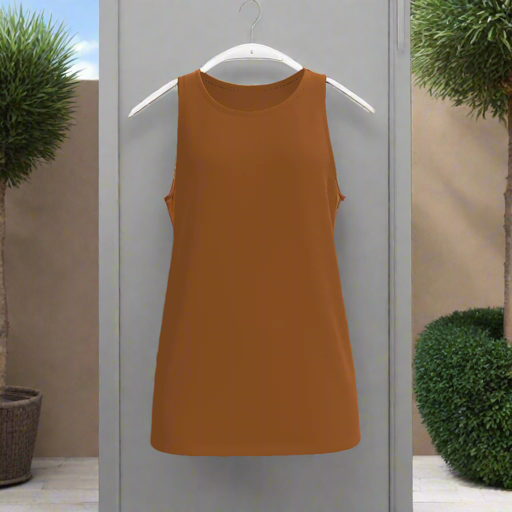 Introducing our Basic Tank Top, the perfect addition to your wardrobe. Made with premium 100% cotton-like polyester fabric, this tank top offers a slight stretch for ultimate comfort. Its moderate thickness makes it suitable for all seasons, while the round neckline and regular fit give it a casual yet stylish look. Machine washable with care instructions for long-lasting wear. Unleash your inner luxury with this versatile piece. Item Number: ZT0009-P.