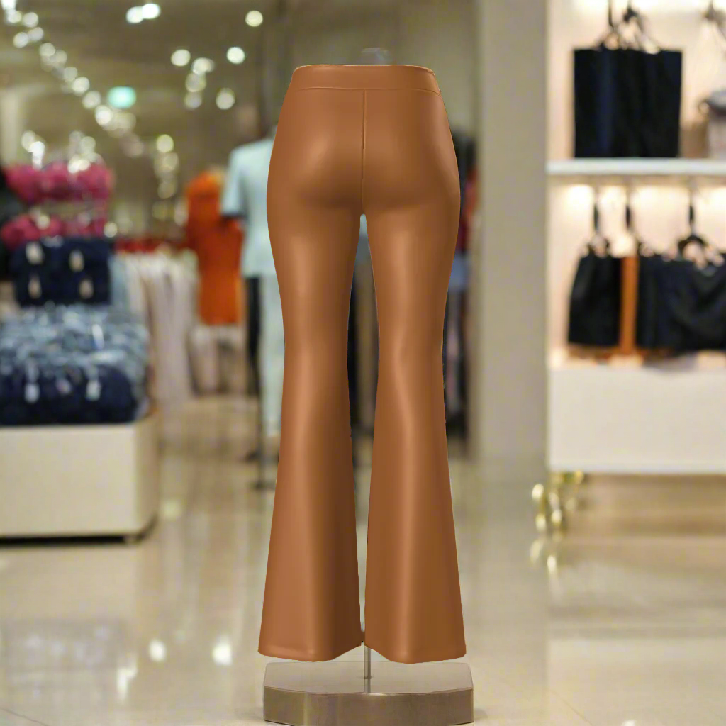 Elevate your wardrobe with our Women's High Waisted Stretch Pants. Crafted from a high-quality blend of 92% polyester and 8% spandex, these bodycon pants offer a comfortable fit and high stretch for all-day wear. Perfect for any occasion, from casual to daily wear. Carefully designed with a flattering mid-waist and elegant flare, these pants are a must-have for every season. Machine washable for easy care.