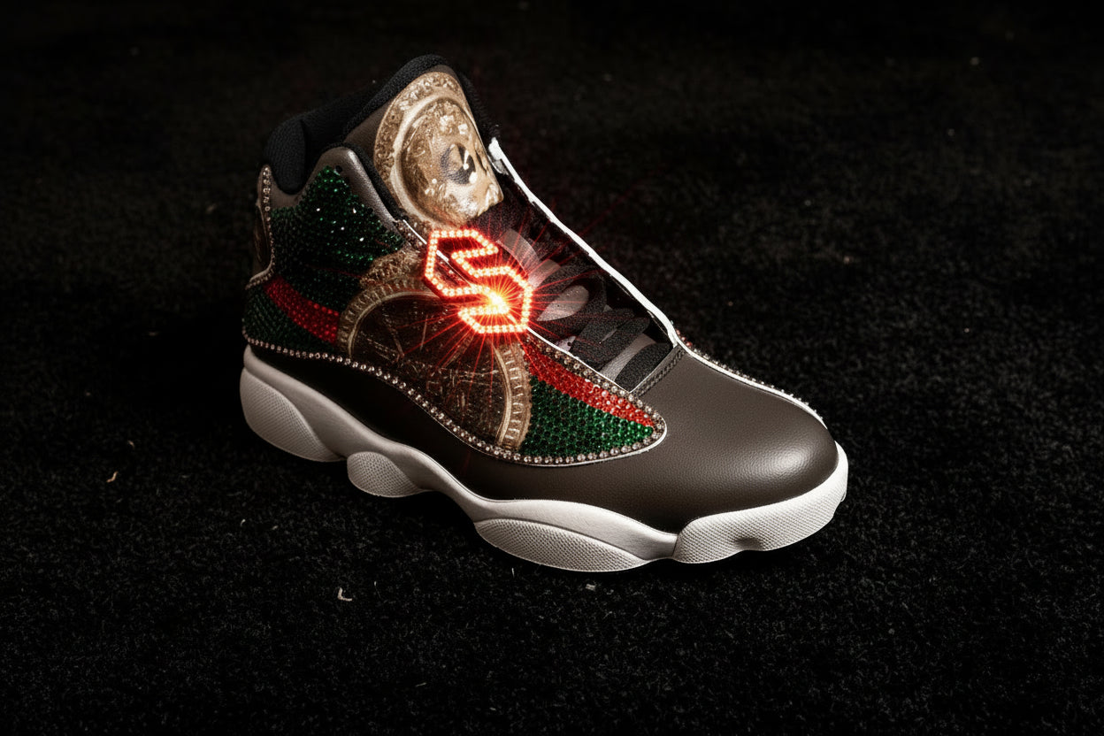 Watch your kicks come alive with Super Fire Bling—the shoe charm that sparkles and shifts with every step. Crafted with dazzling 2-3mm rhinestones and safe, non-toxic glue, this charm catches light and movement for instant style that turns heads. At 2.5" wide and 2" long, it's the perfect size to make a statement without overwhelming your shoe. Built tough to last, you can rock it fully blinged out or keep it clean and plain—plus grab extra bling kits anytime to switch up your look. Your sneakers just got a