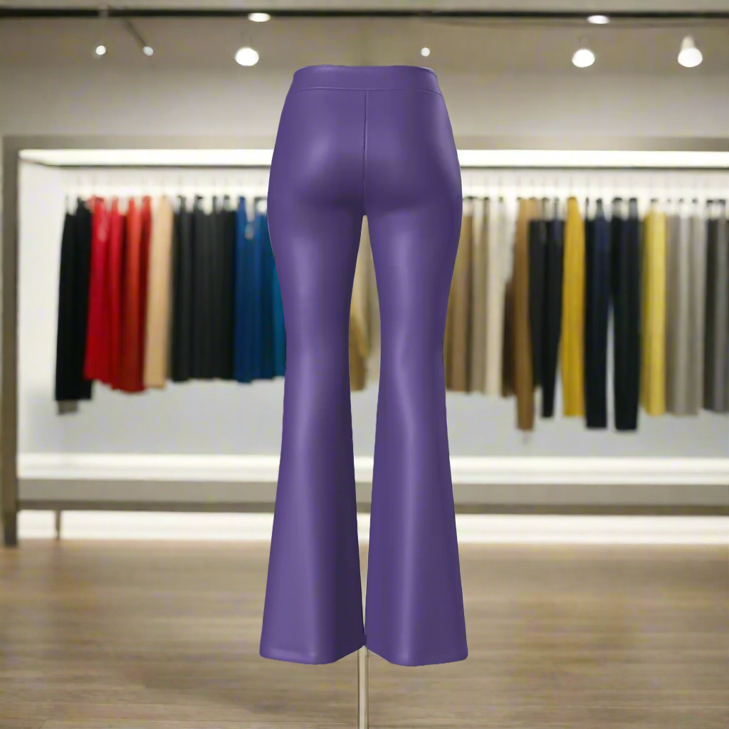 Elevate your wardrobe with our Women's High Waisted Stretch Pants. Crafted from a high-quality blend of 92% polyester and 8% spandex, these bodycon pants offer a comfortable fit and high stretch for all-day wear. Perfect for any occasion, from casual to daily wear. Carefully designed with a flattering mid-waist and elegant flare, these pants are a must-have for every season. Machine washable for easy care.