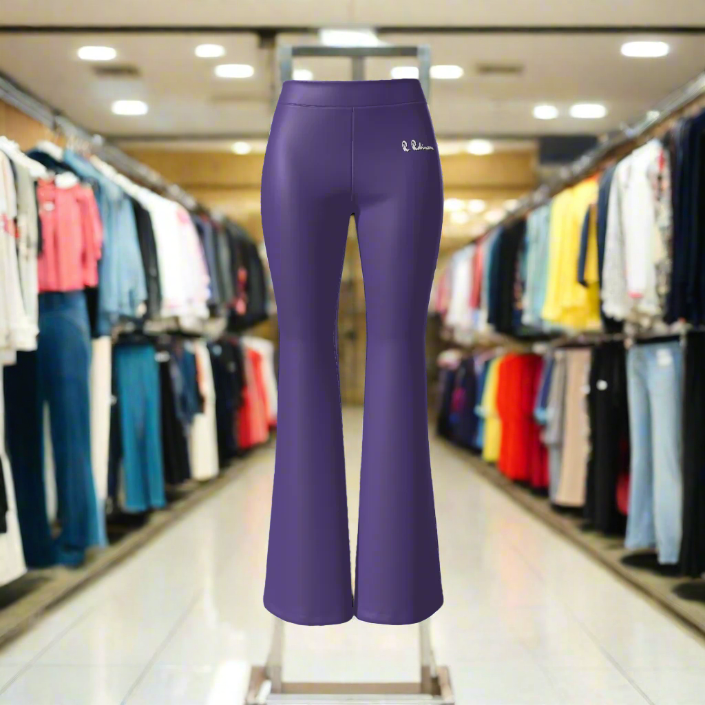 Indulge in luxury and elegance with our Women's Velvet Feel Flare Leg Stretch Pants. Crafted from a soft blend of polyester and spandex, these pants offer moderate stretch for a comfortable fit. Boasting a bodycon model, elastic waist, and mid-rise design, they are perfect for daily casual wear during autumn and winter. Machine washable for easy care.