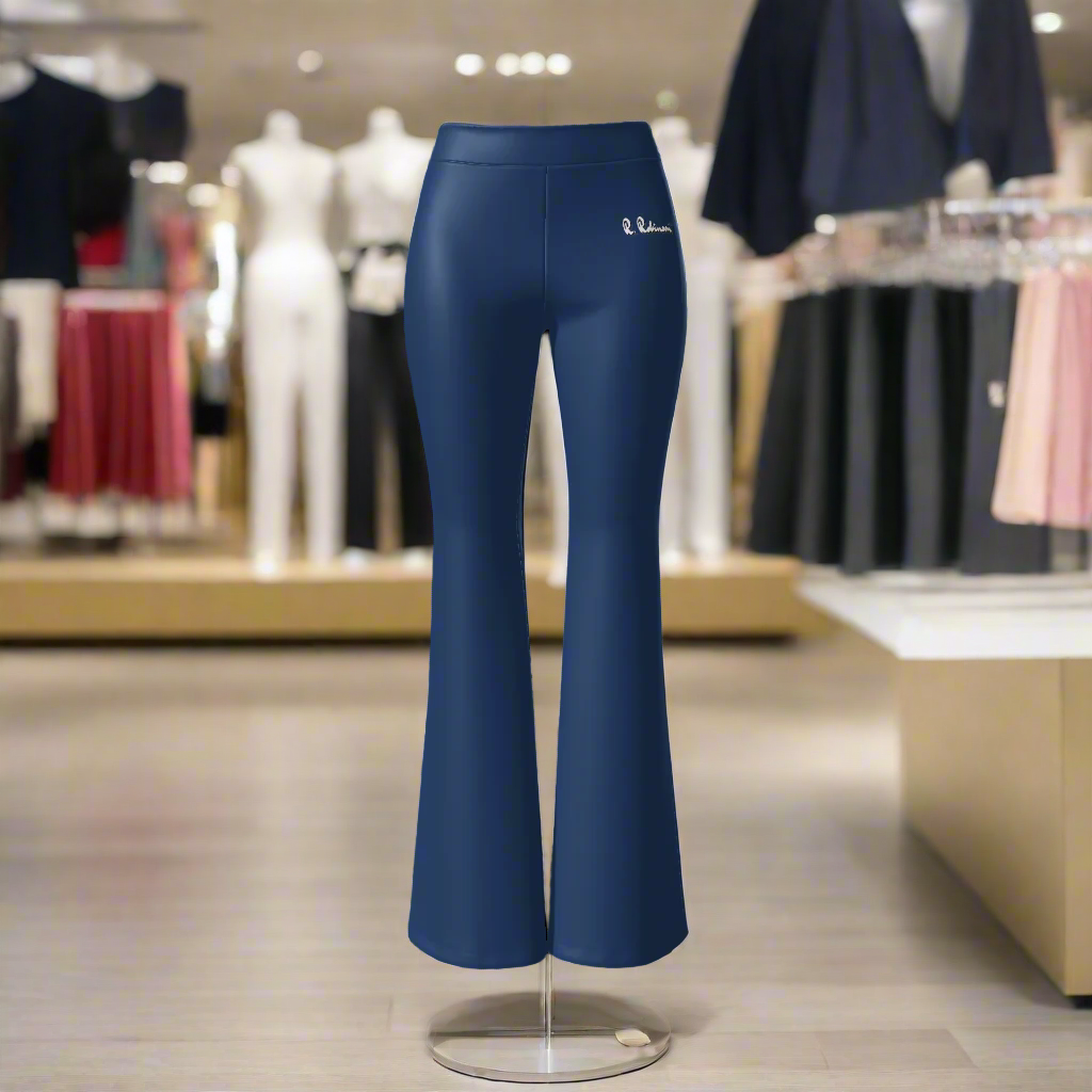 Indulge in luxury and elegance with our Women's Velvet Feel Flare Leg Stretch Pants. Crafted from a soft blend of polyester and spandex, these pants offer moderate stretch for a comfortable fit. Boasting a bodycon model, elastic waist, and mid-rise design, they are perfect for daily casual wear during autumn and winter. Machine washable for easy care.