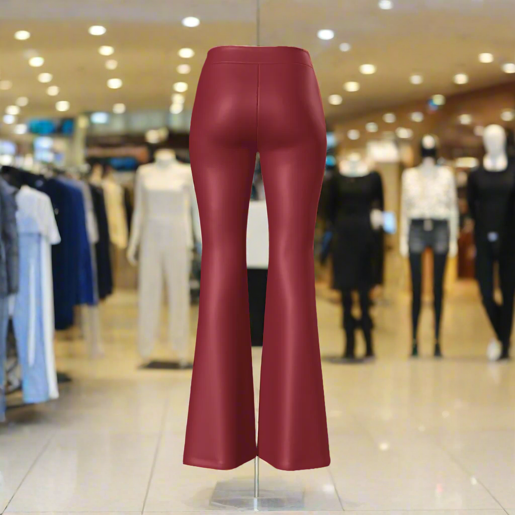 Elevate your wardrobe with our Women's High Waisted Stretch Pants. Crafted from a high-quality blend of 92% polyester and 8% spandex, these bodycon pants offer a comfortable fit and high stretch for all-day wear. Perfect for any occasion, from casual to daily wear. Carefully designed with a flattering mid-waist and elegant flare, these pants are a must-have for every season. Machine washable for easy care.