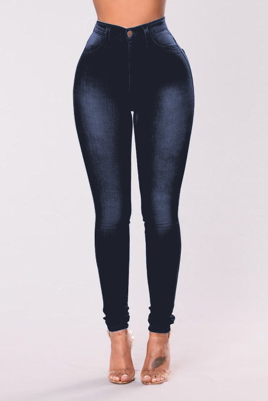 Achieve a sleek and sophisticated look with our Women's Solid Color High Stretch Denim Pencil Pants. Crafted with a unique design and classic style, these slim-fit pants offer both comfort and style. Perfect for any outing or leisure activities, they are a must-have addition to your wardrobe. Choose your size using our detailed size guide for the perfect fit.