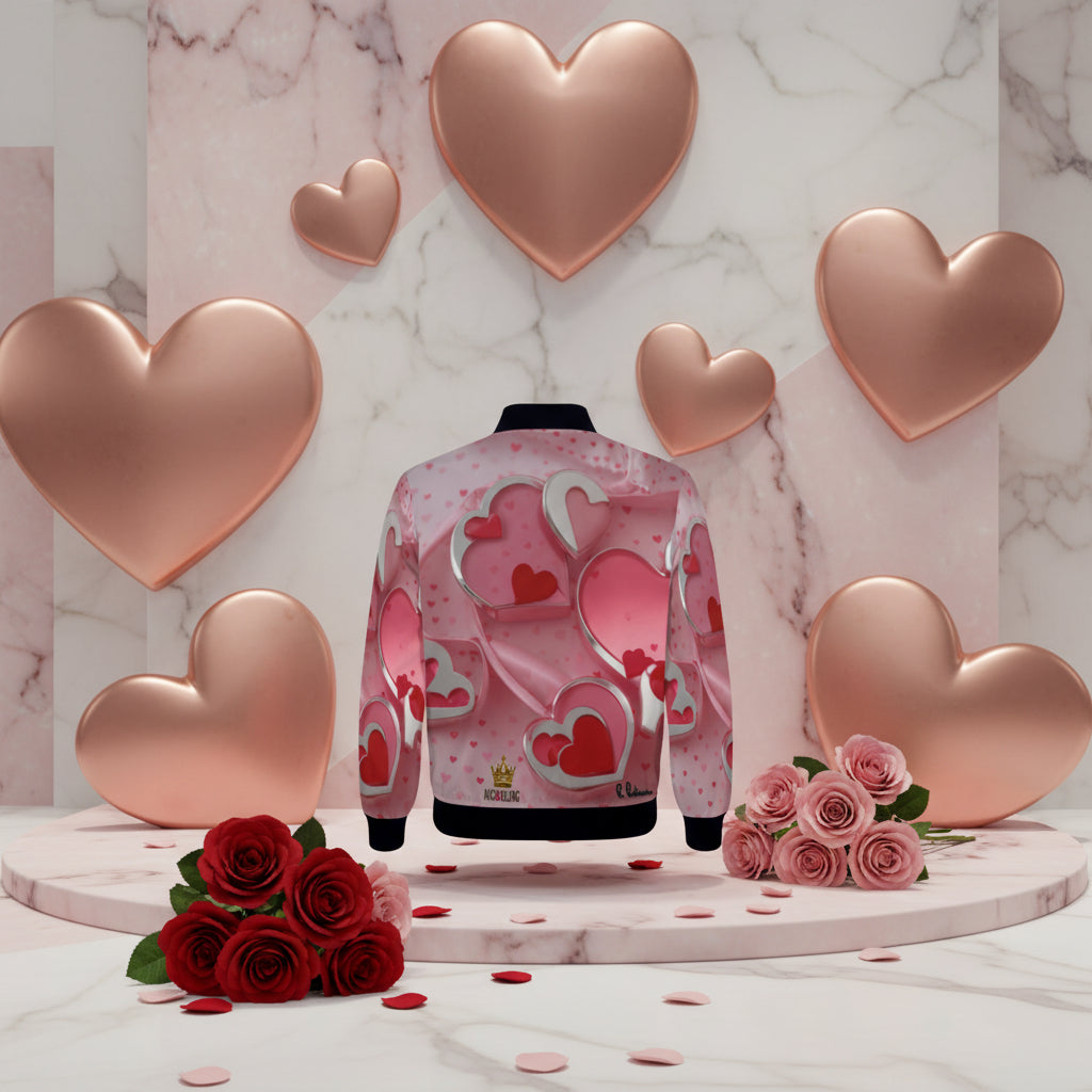 Elevate your casual wardrobe with this Love1 print Women's Bomber Jacket, expertly crafted for style and comfort. Constructed from a premium polyester blend with a soft lining, this jacket delivers all-day wearability without compromise. Reinforced cuffs and waist ensure durability through countless wears, while two generous front pockets keep your essentials within reach. The classic zipper closure pairs seamlessly with any outfit, and meticulous stitching throughout showcases the quality craftsmanship beh