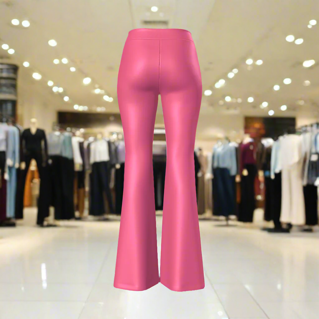 Indulge in luxury and elegance with our Women's Velvet Feel Flare Leg Stretch Pants. Crafted from a soft blend of polyester and spandex, these pants offer moderate stretch for a comfortable fit. Boasting a bodycon model, elastic waist, and mid-rise design, they are perfect for daily casual wear during autumn and winter. Machine washable for easy care.