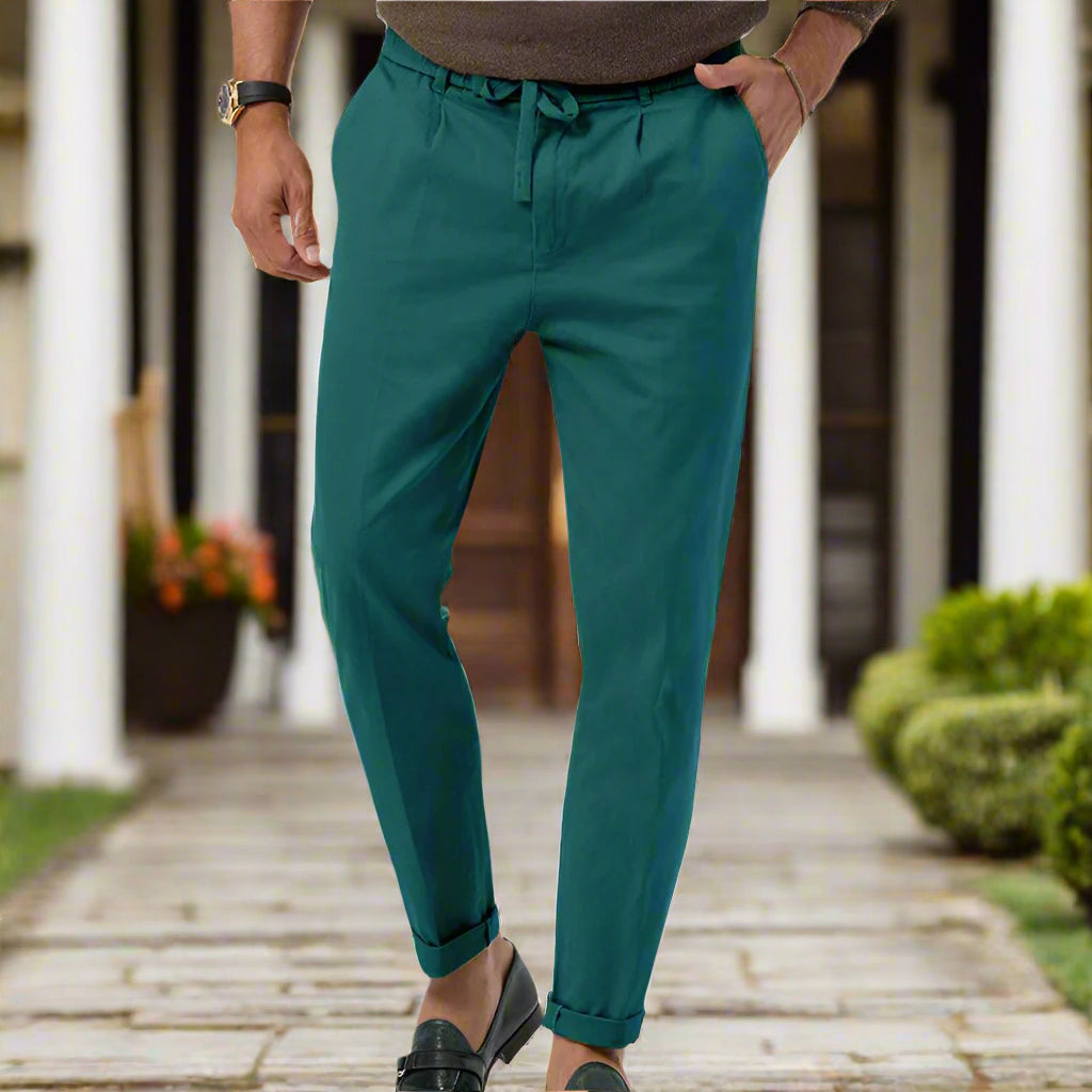 Upgrade your wardrobe with our New men's trendy business straight solid color casual trousers. Designed for both comfort and style, these trousers come in a Black Friday Christmas Bundle - 4 for $100, allowing you to mix and match different colors and patterns. Made from high-quality 90% Polyester and 10% Elastane/Spandex material, these trousers are true to size and feature a slight elasticity for a perfect fit. Perfect for spring-summer season, these woven leisure-style pants weigh only 253 g and come wit